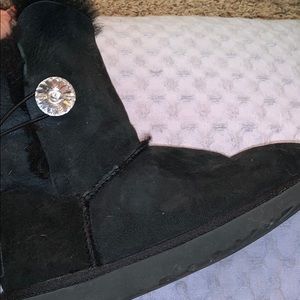 Swarovski Crystal UGG Bailey Button Bling Boots